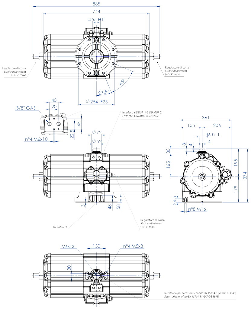Omal & Valpes Actuated Valves KBN17030 TYPE 1 NAMUR INTERFACE PLATE 
