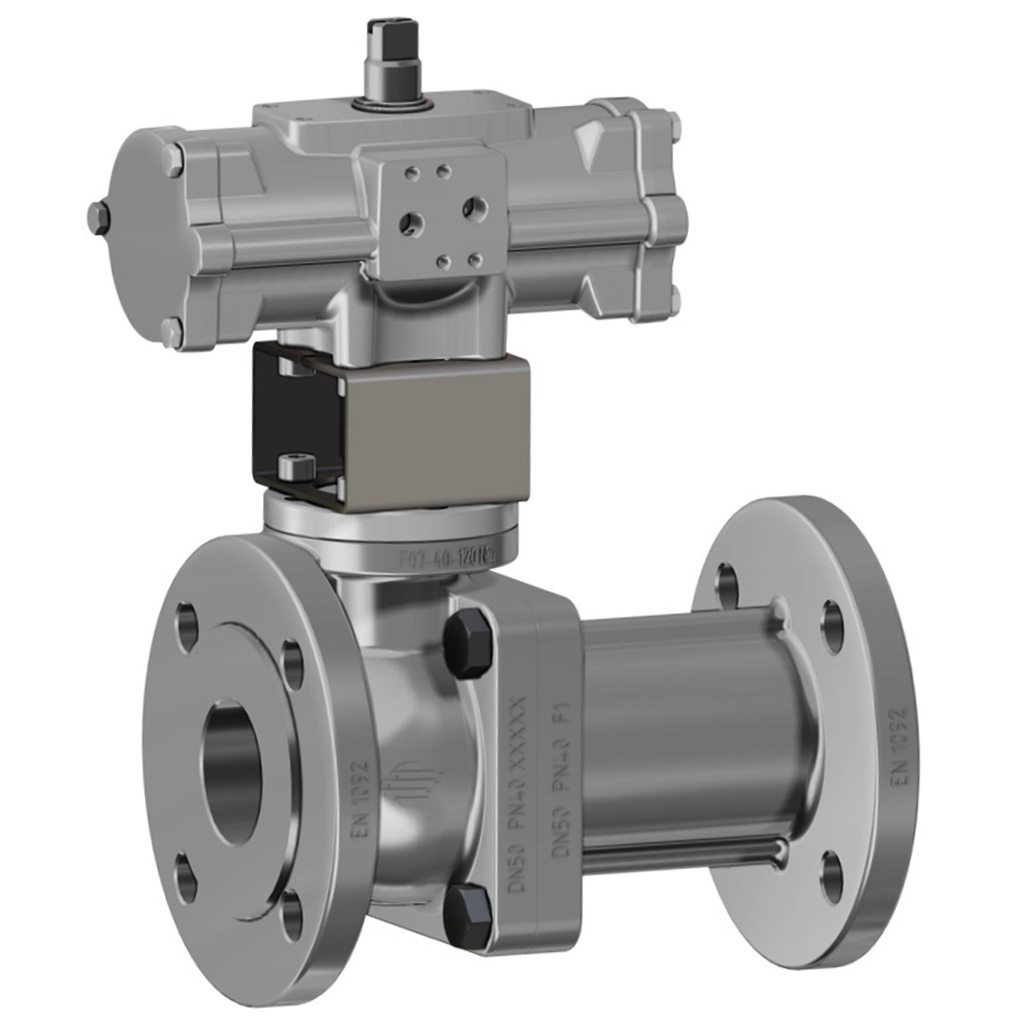 PROCHEMIE 60 Split Body PN 16-40 stainless steel ball valve - info drivers - Stainless steel double acting and spring return acturator
