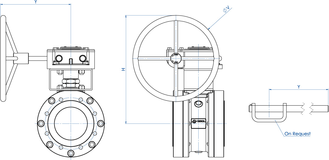 MAGNUM Split Wafer PN 16-40 ANSI 150-300 casting stainless steel ball valve