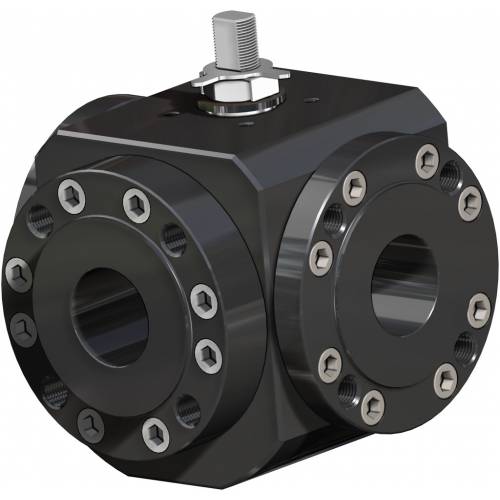MAGNUM Split Wafer 3 ways 4 seals PN 16-40 ANSI 150 carbon steel ball valve