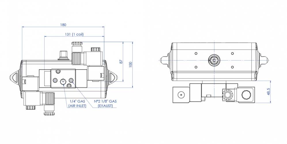 3/2 - 5/2 NAMUR solenoid valve with CNOMO coil