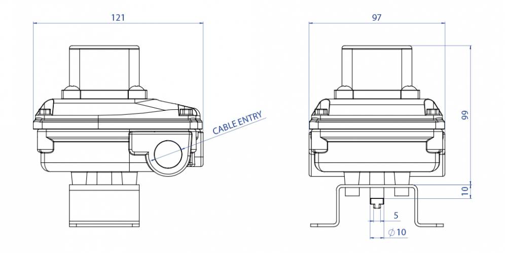 KS3L ATEX aluminium with optical indicator