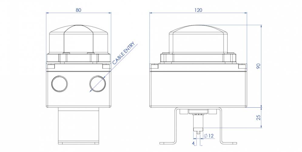 KS3F ATEX aluminium with optical indicator