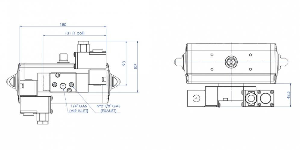 3/2 - 5/2 NAMUR solenoid valve with CNOMO coil ATEX