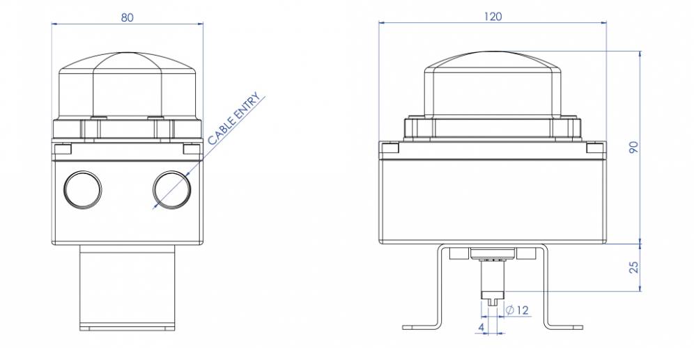 KSSF aluminium with optical indicator