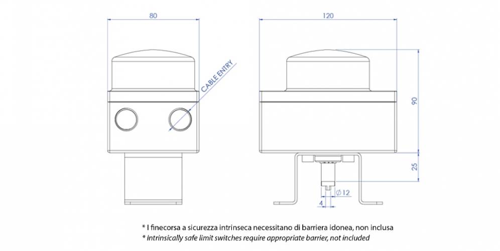 KSIB ATEX aluminium and thermoplastic with optical indicator