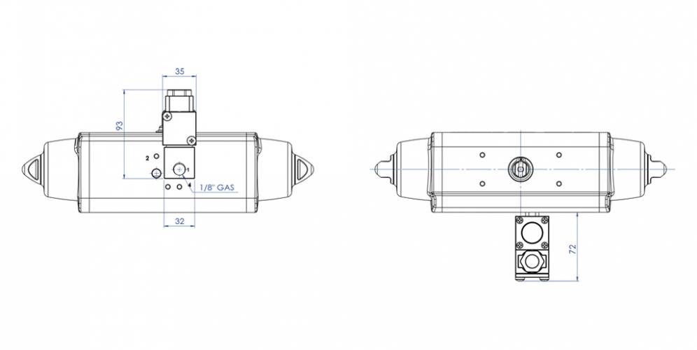 NC 3/2 solenoid valve 1/8” with ATEX II3GD ExnA T4 coil