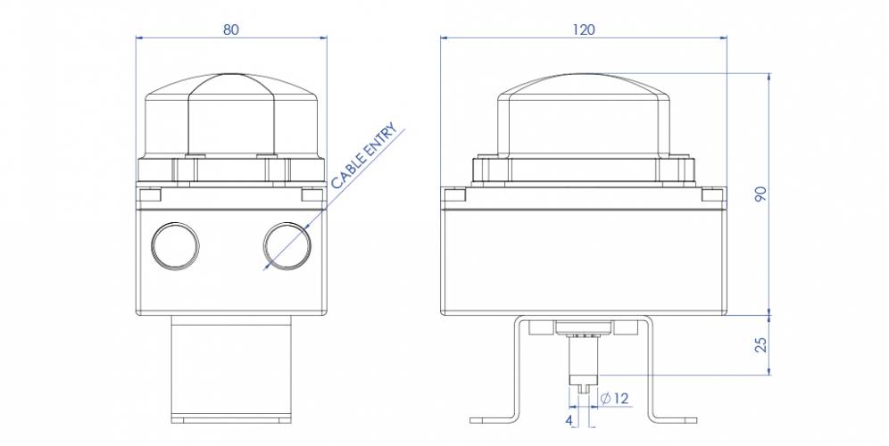 KS3F ATEX de aluminio con indicador visual