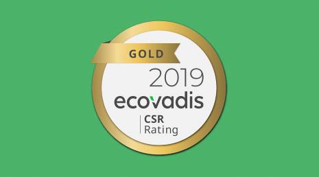 New EcoVadis assessment 2019: GOLD MEDAL