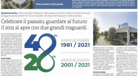 "BresciaOggi" newspaper celebrates OMAL's birthday