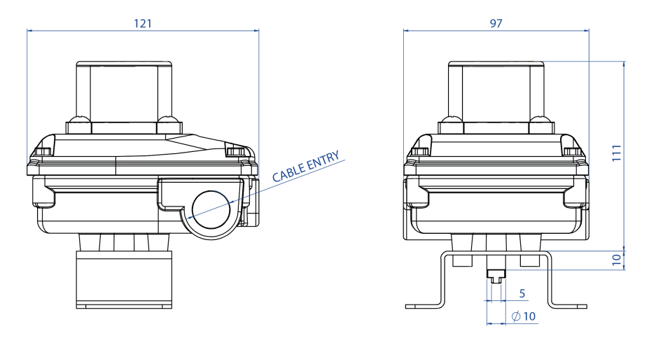 KS1L in alluminio con indicatore visivo