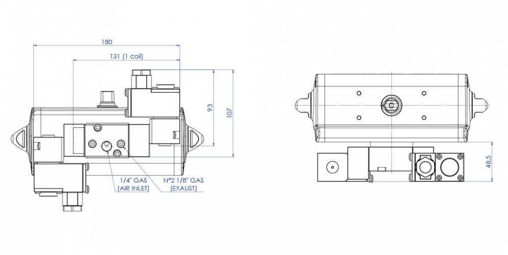 CNOMO bobi̇nli̇ 3/2 - 5/2 NAMUR solenoi̇d vana ATEX